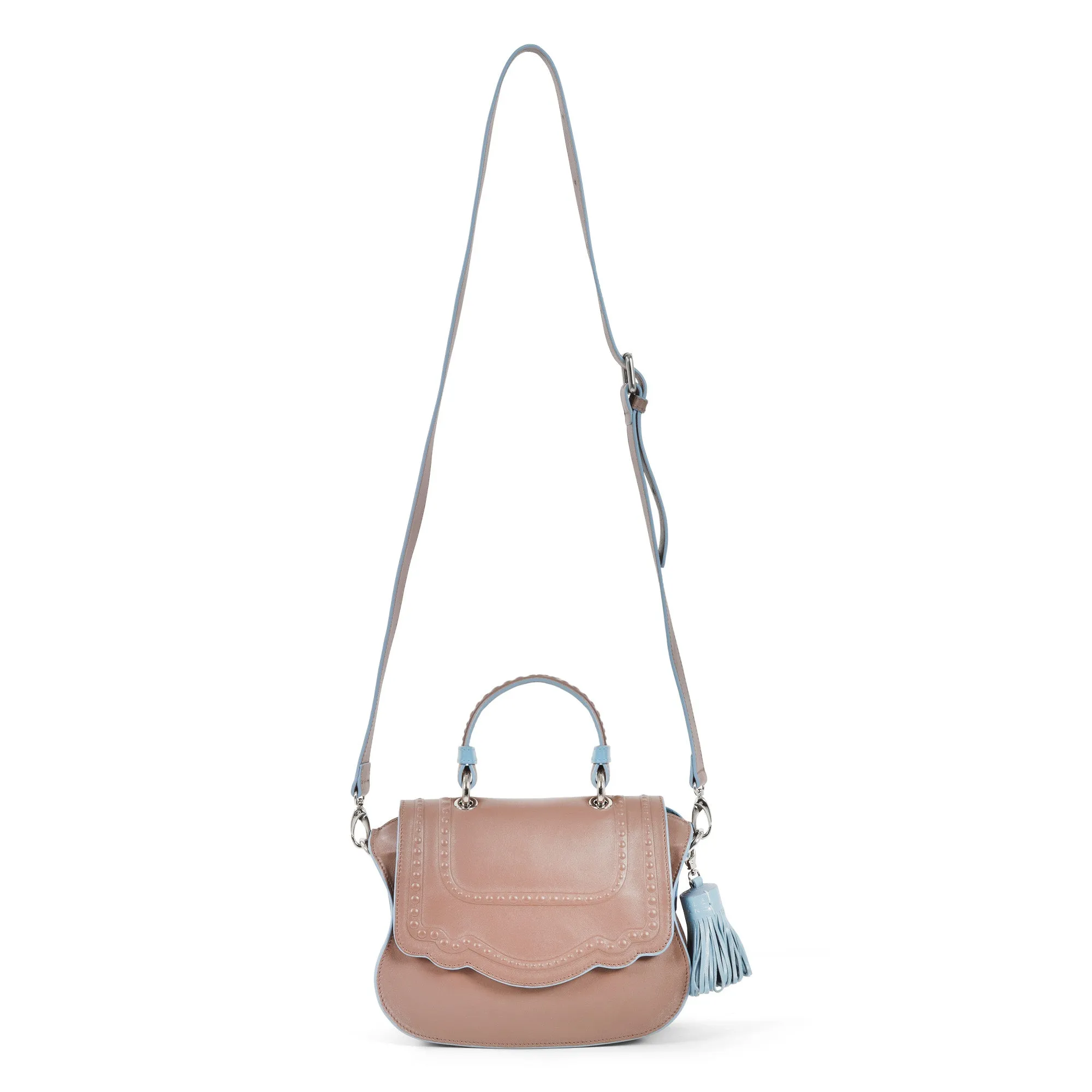 Audrey Discrete Crossbody: Taupe Designer Crossbody Bag