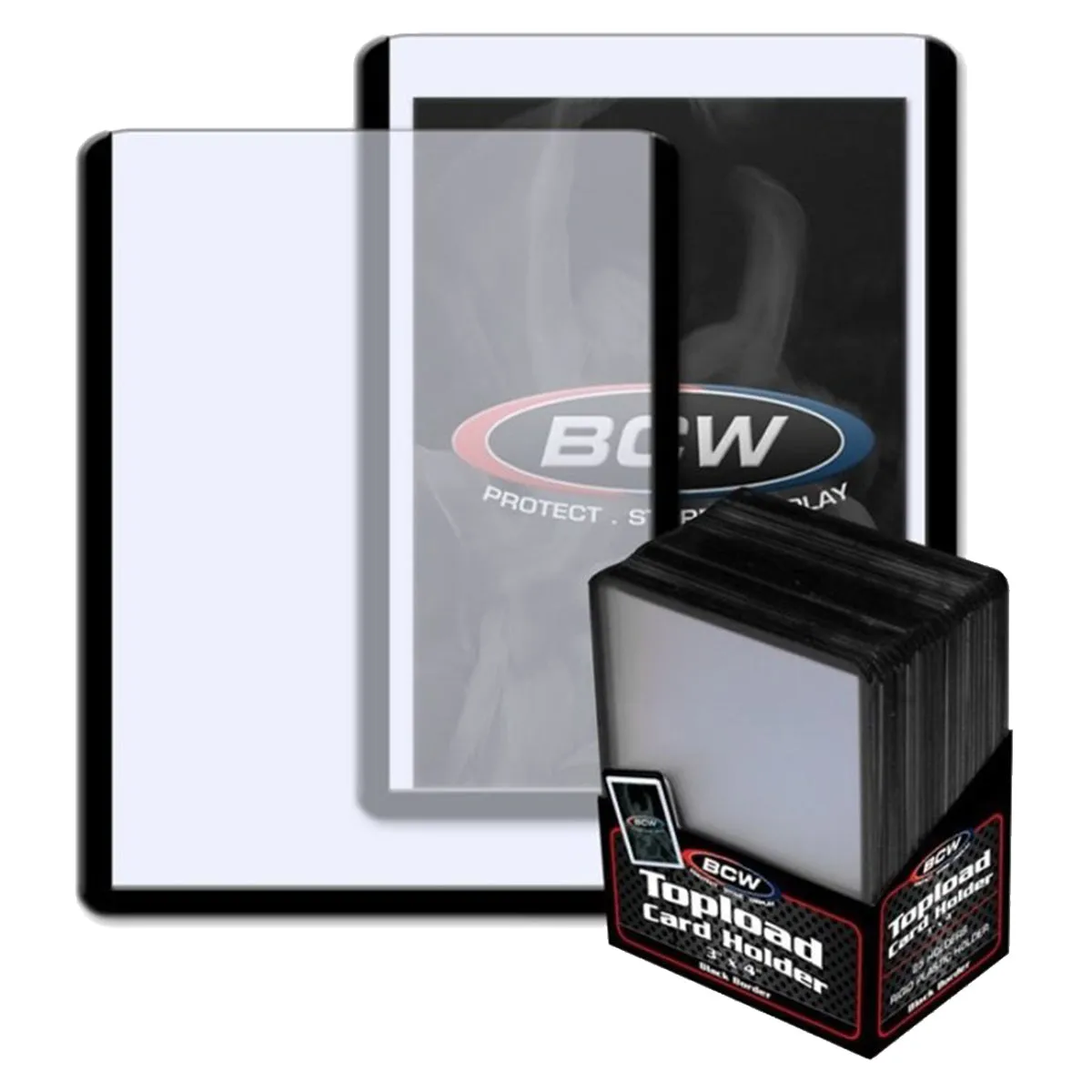 BCW Topload Card Holder Border Black 3" x 4"