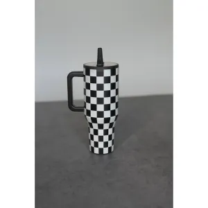 Black Checker 40 Oz Tumbler