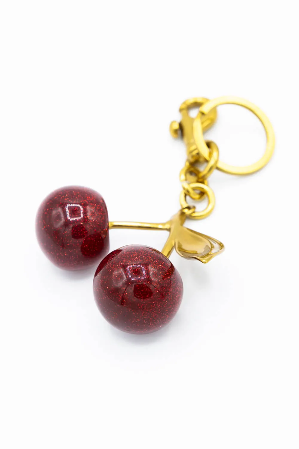 Black Cherry Sparkle Purse Charm in Gold | CH103