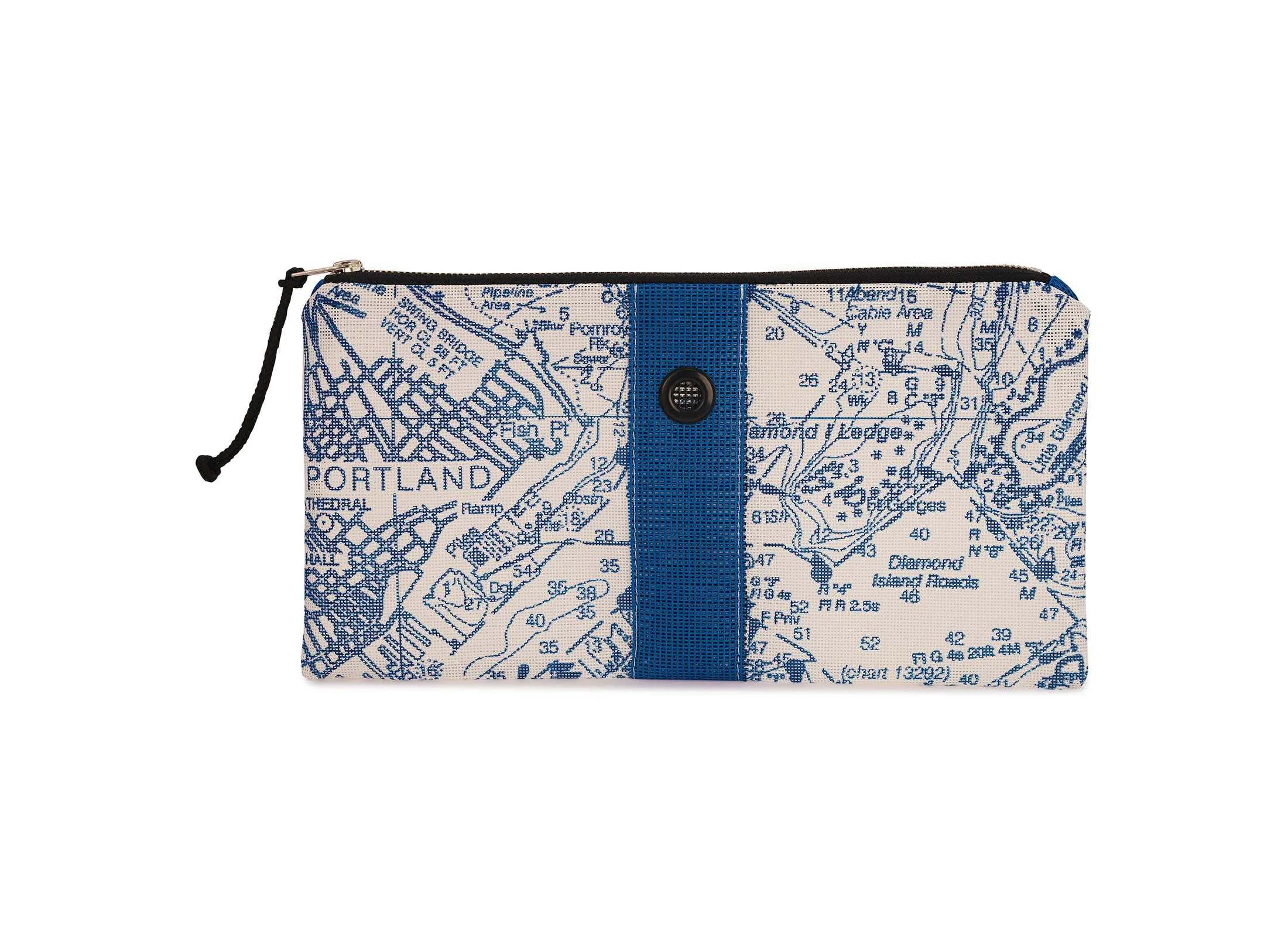 Casco Bay Chart in Sailor Blue Clutch