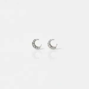 Celestial Moon Stud Earrings