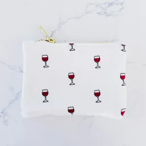 Coin Purse - Red Wine Glasses