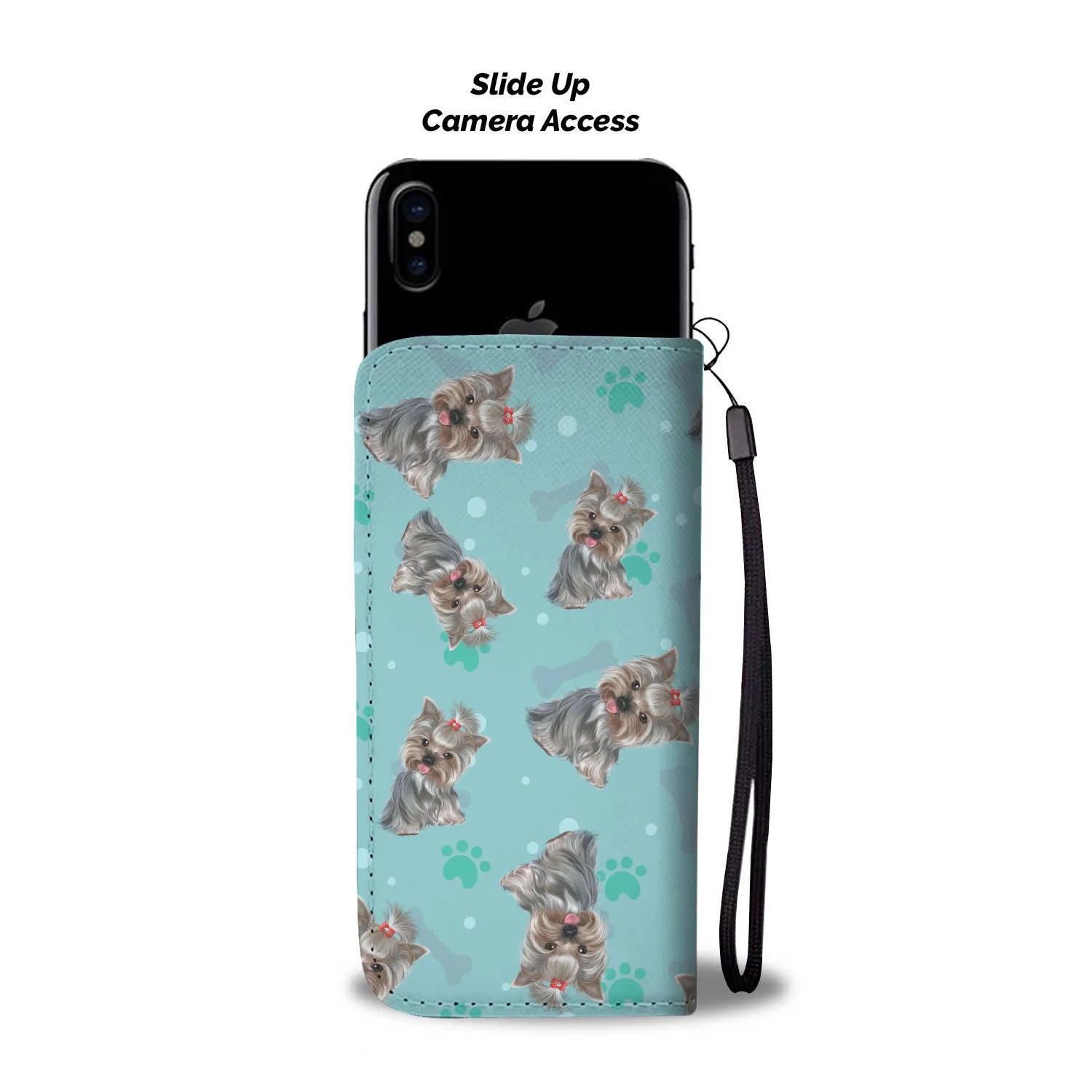 Cute SHIH TZU Paw and Bone Design Shih Tzu Phone Wallet Case