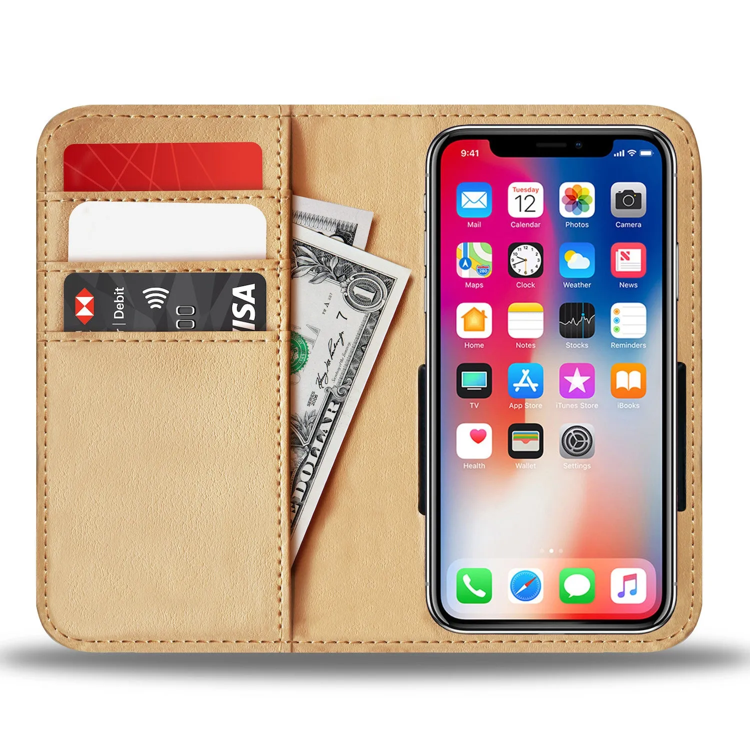 Cute SHIH TZU Paw and Bone Design Shih Tzu Phone Wallet Case