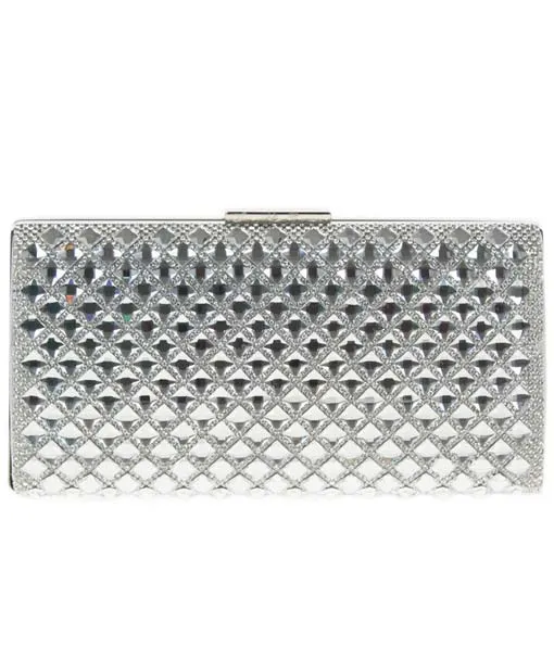 Diamante Small Diamond Pattern Clutch - Allie