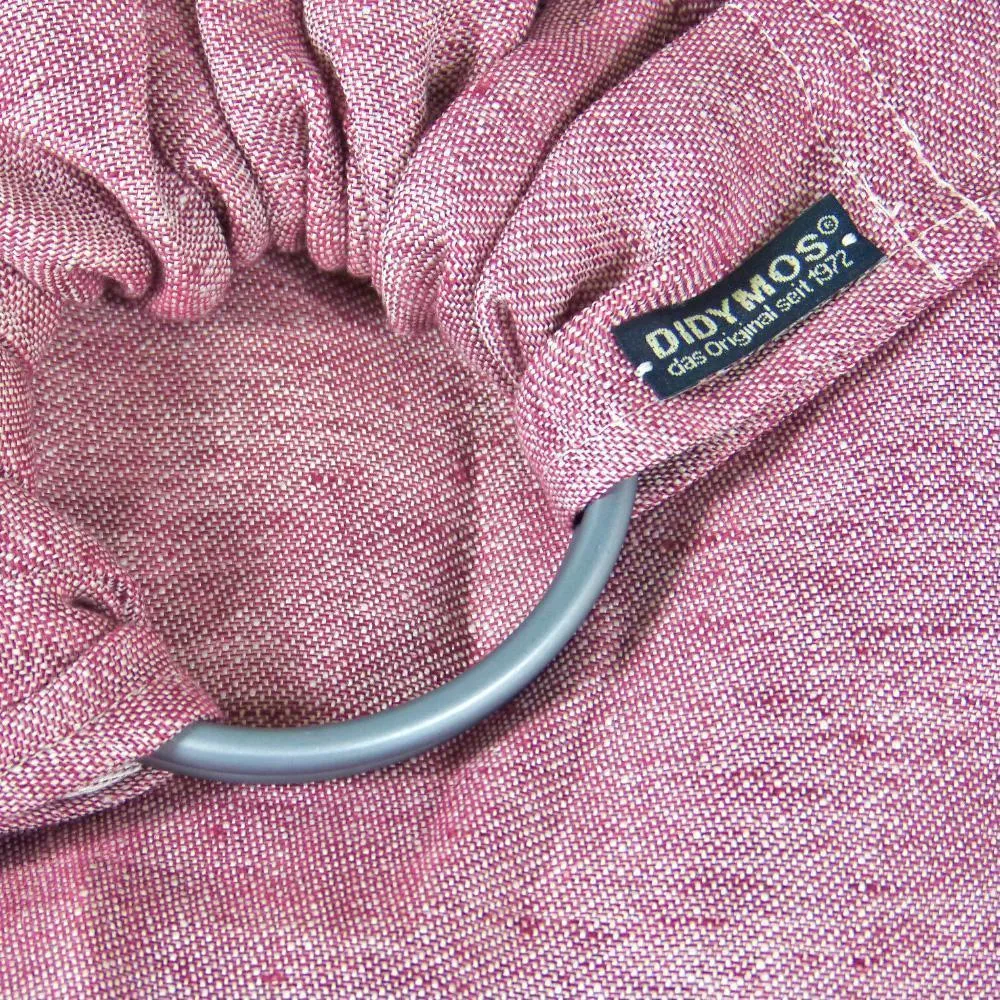 Doubleface Rosso linen DidySling Ring Sling by Didymos
