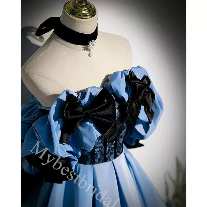 Elegant Strapless Sleeveless A-line Floor Length Long Prom Dress,PDS11570