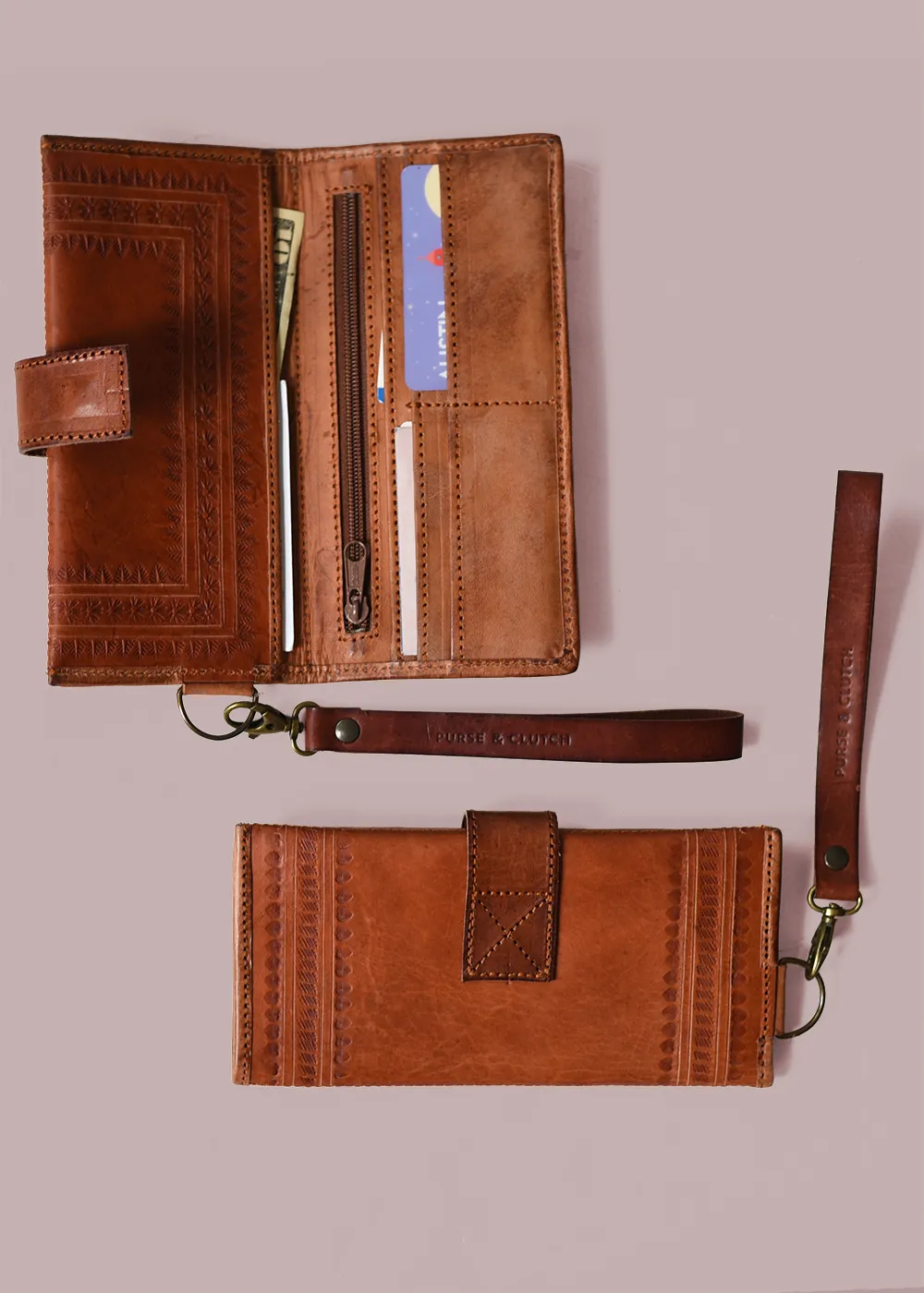 Embossed Wallet Wristlet