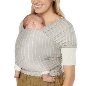 ERGOBABY Aura Wrap Sustainable Knit- Grey Stripes