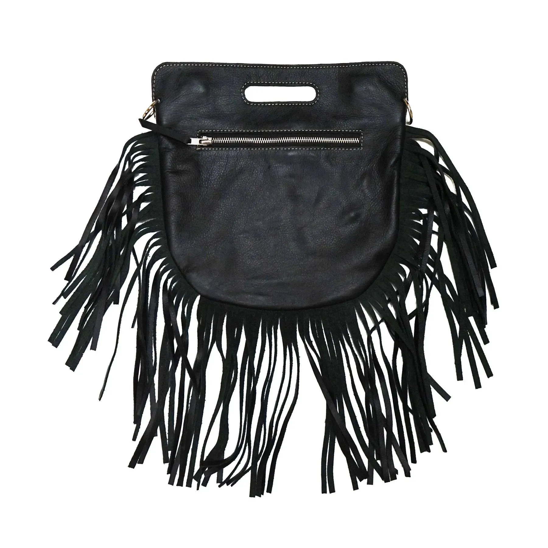 Fringed Crossbody Cow Hair Purse