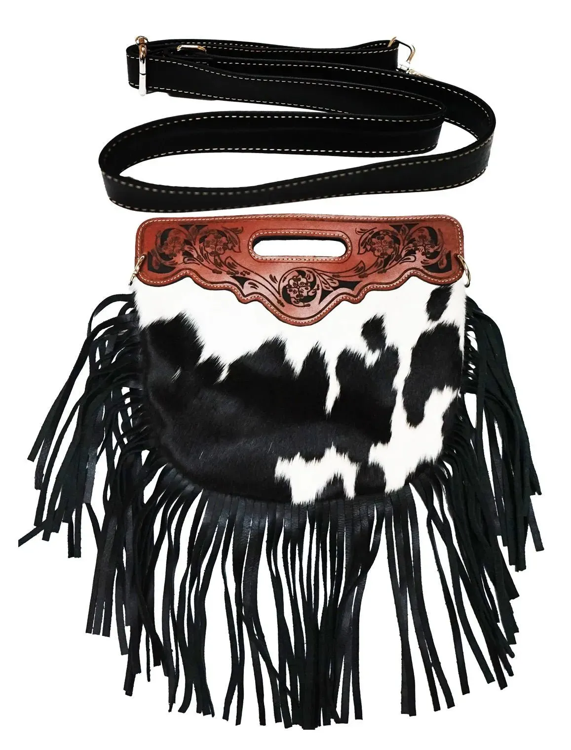 Fringed Crossbody Cow Hair Purse