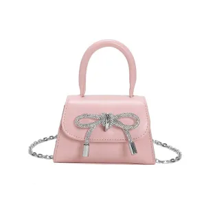 Girls' Mini Crossbody Coin Purse w/ Bow - Pink