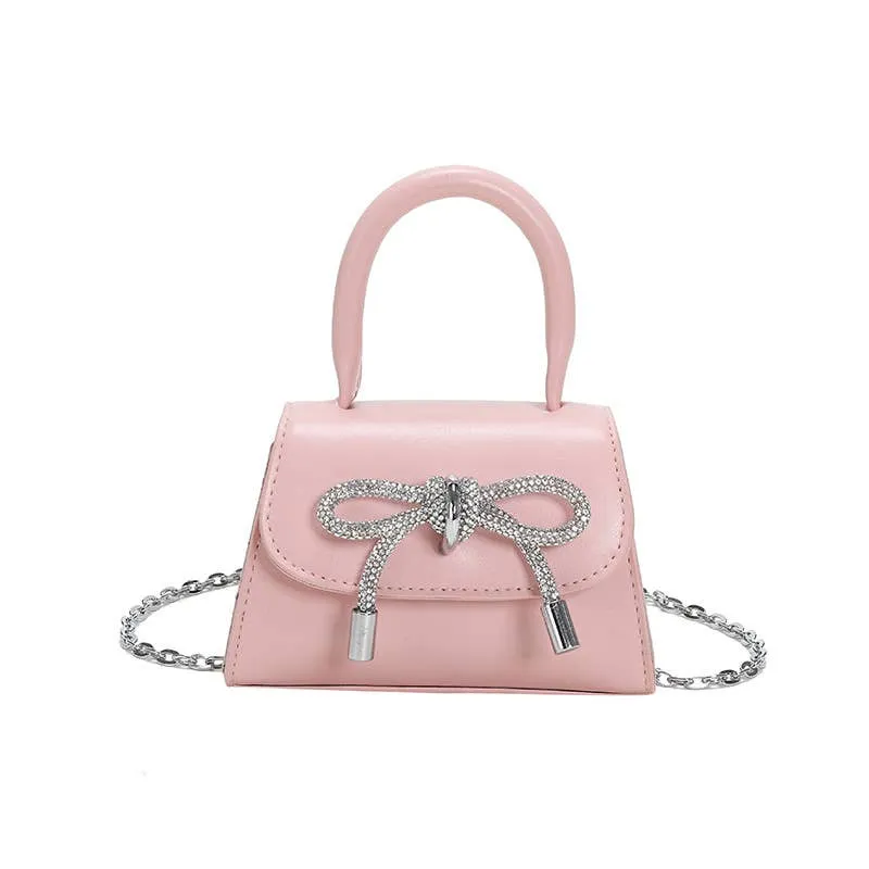 Girls' Mini Crossbody Coin Purse w/ Bow - Pink