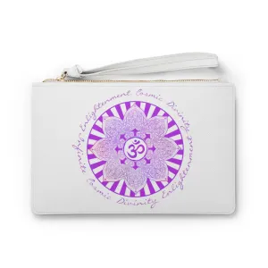 Goddess Swag Om Vegan Leather Clutch Bag: Cosmic, Divinity, Enlightenment