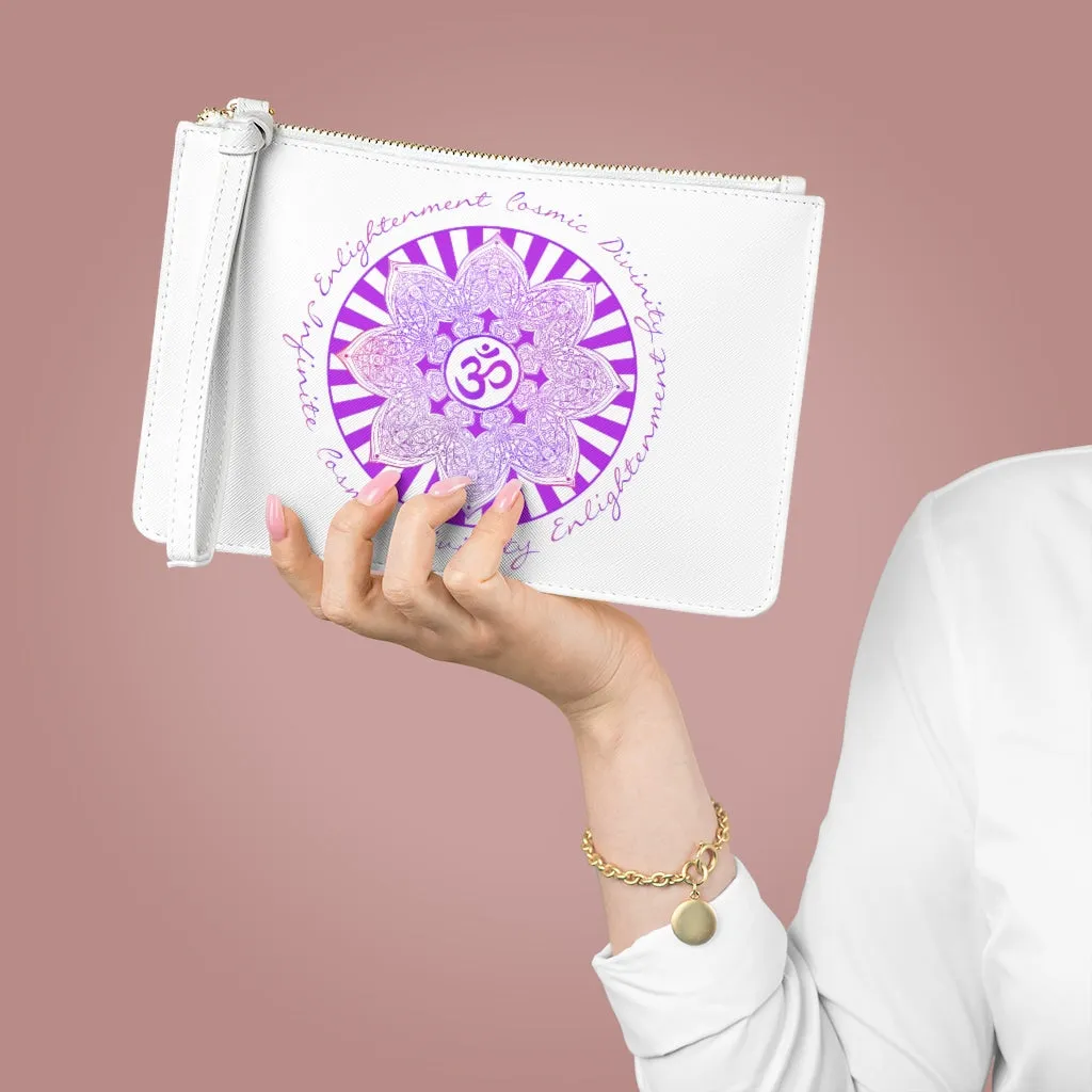 Goddess Swag Om Vegan Leather Clutch Bag: Cosmic, Divinity, Enlightenment