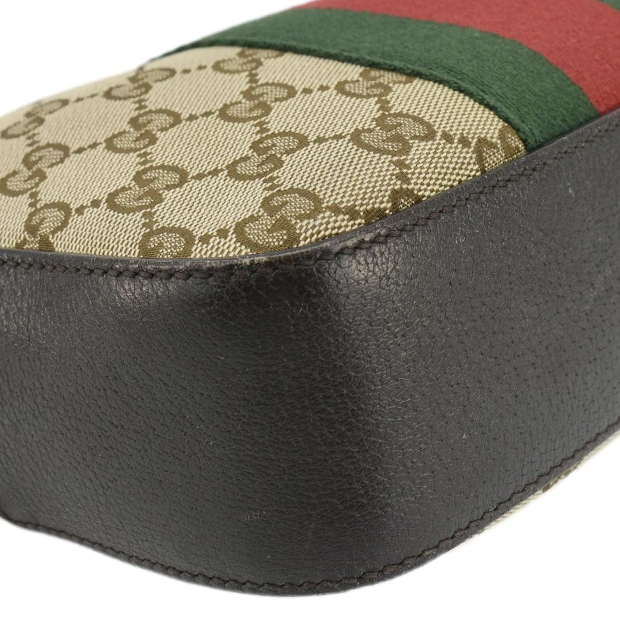 GUCCI Bee Web GG Canvas Camera Crossbody Bag Beige 412008