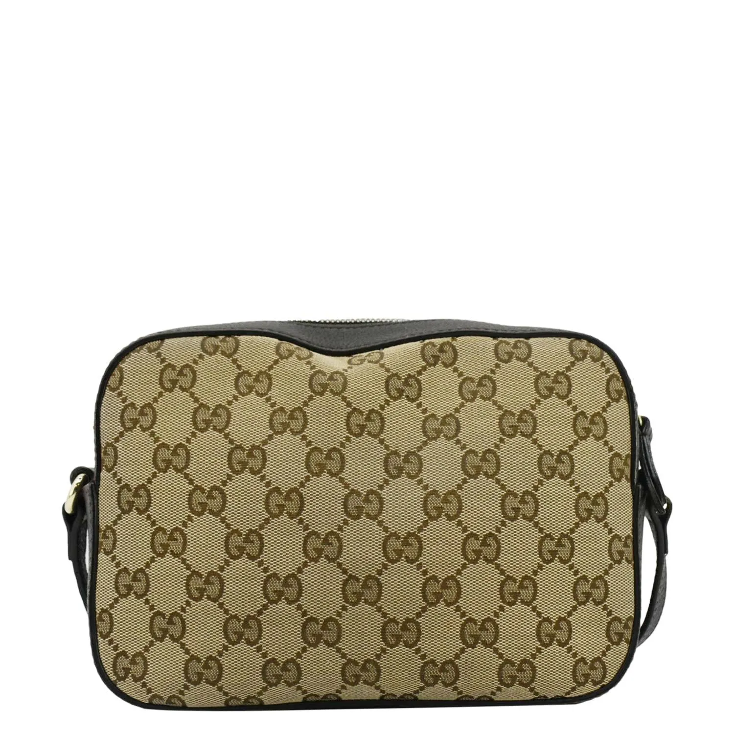 GUCCI Bee Web GG Canvas Camera Crossbody Bag Beige 412008