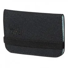 Haiku Trek RFID Mini Wallet 2.0 in Rosewood, River Rock Blue, Black & Forest