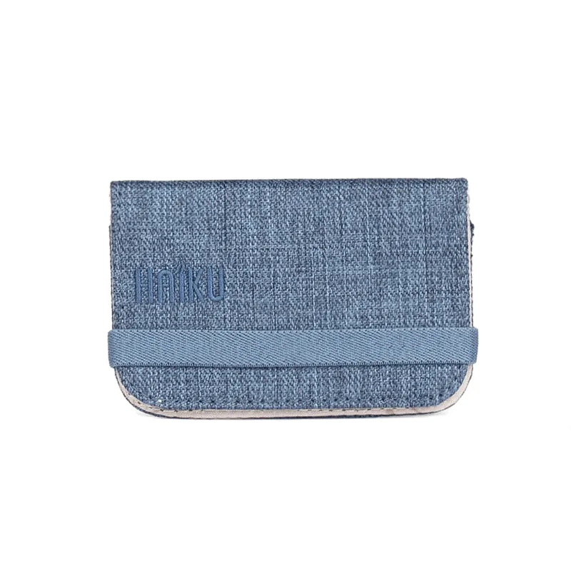 Haiku Trek RFID Mini Wallet 2.0 in Rosewood, River Rock Blue, Black & Forest