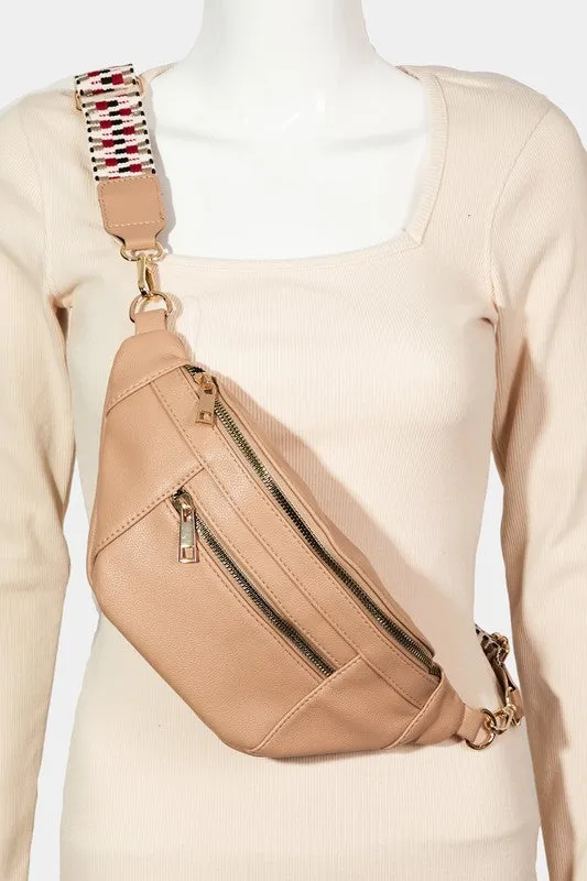 Hazel Blues® |  Fame PU Leather Crossbody Bag with Removable Strap