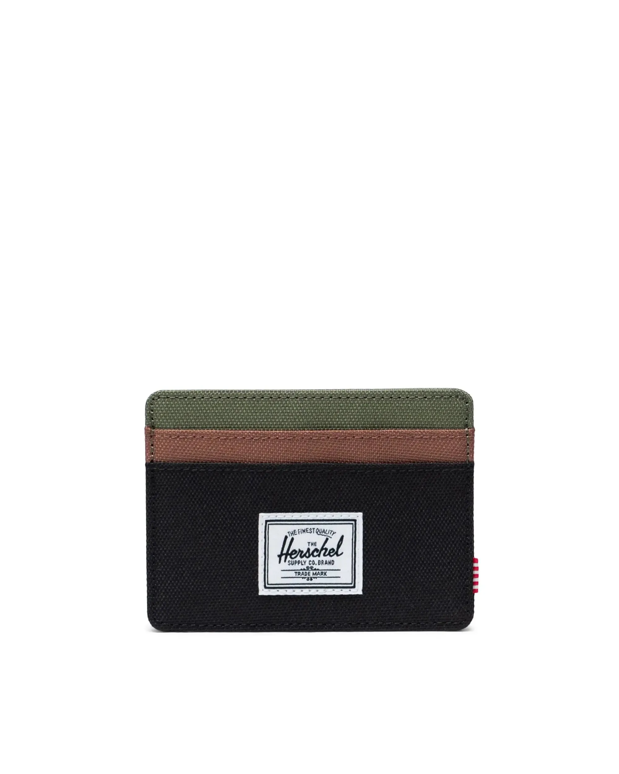 Herschel Charlie Wallet - Black/Four Leaf Clover/Saddle Brown