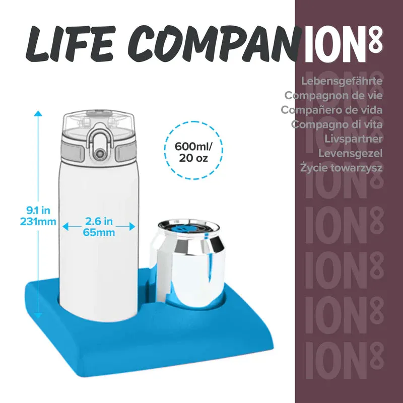 ION8 Slim 600ml BPA Free, Water Bottle - Surf Green