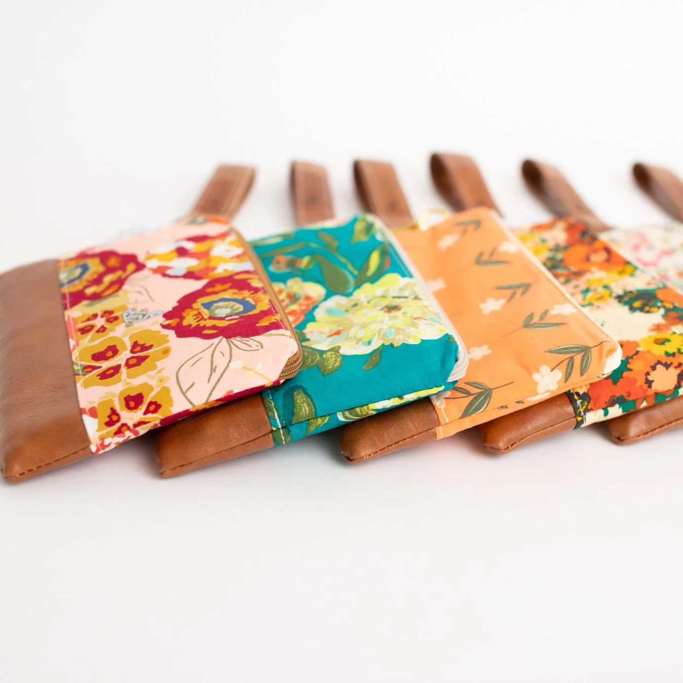 Ivey Wristlet Wallet Small Leather Trim MADE TO ORDER