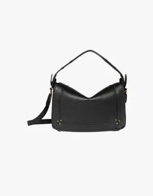 Jerome Dreyfuss Pepito M Handbag in Bufflao Noir Brass