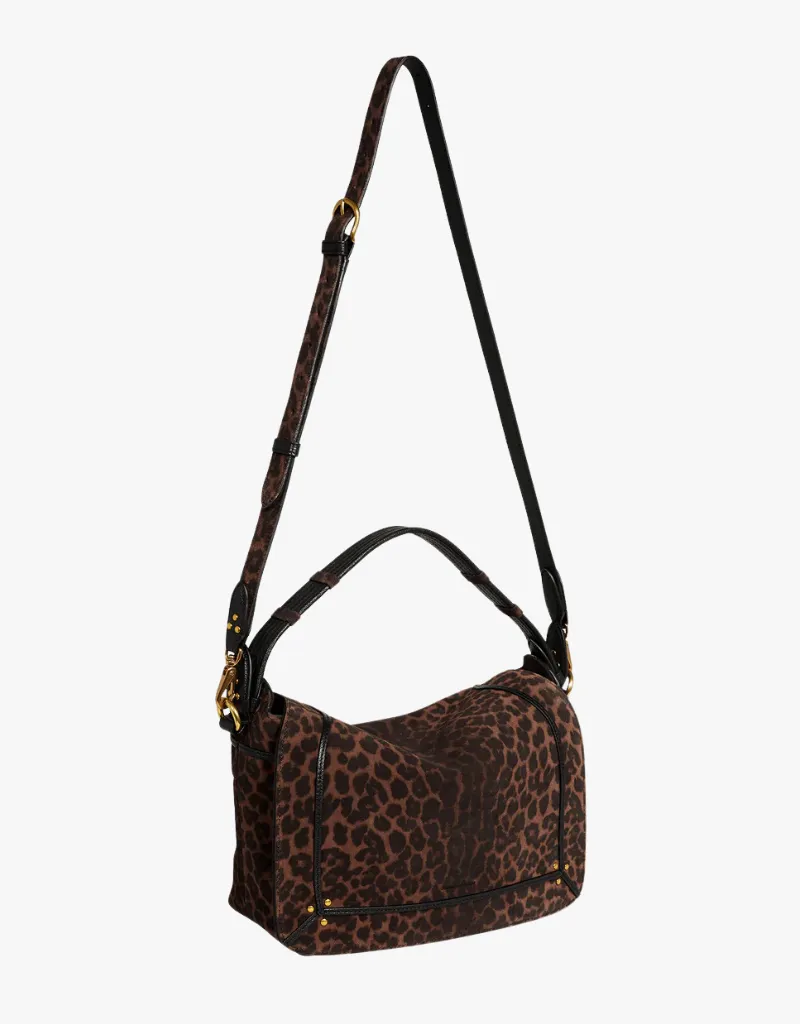 Jerome Dreyfuss Pepito M Handbag in Imprimé Léopard Naturel