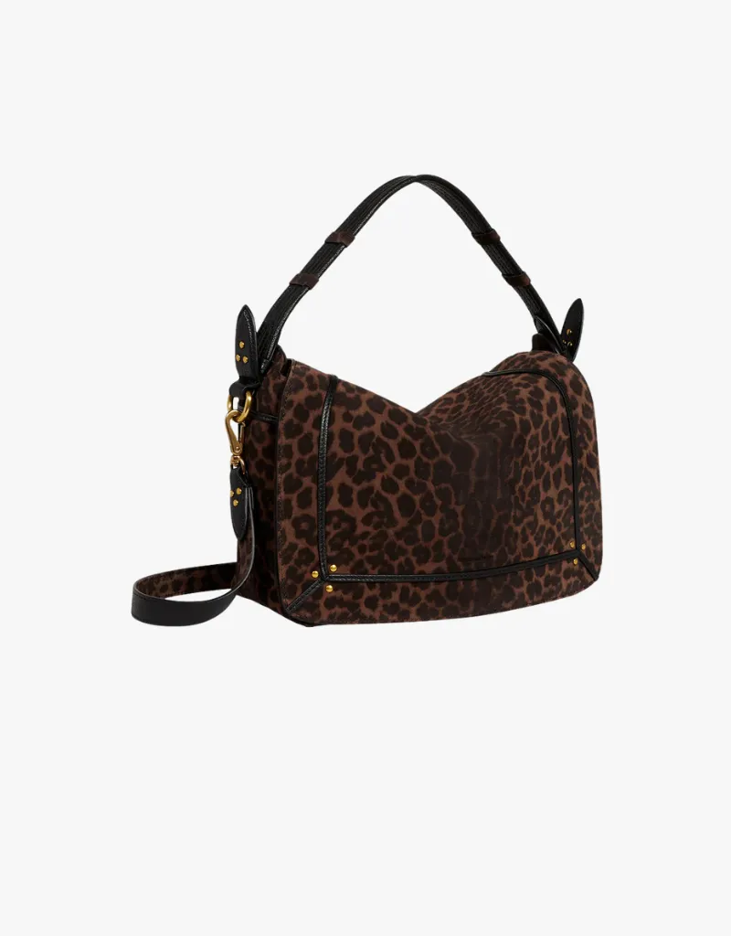 Jerome Dreyfuss Pepito M Handbag in Imprimé Léopard Naturel