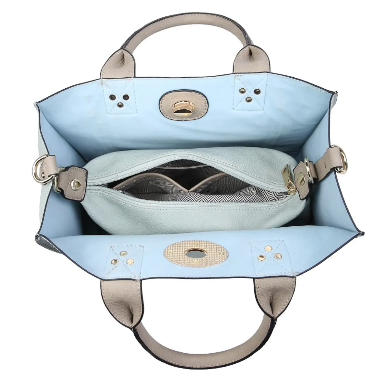 Jill 2 in 1 Conceal Carry Satchel - Light Grey