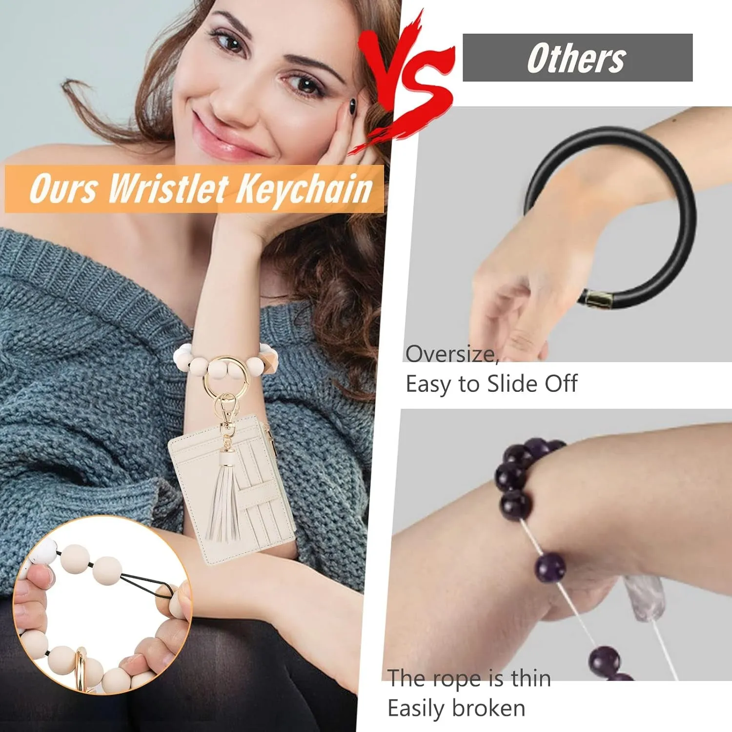 Keychain Wallet Tassel Keychain Credit Card Holder