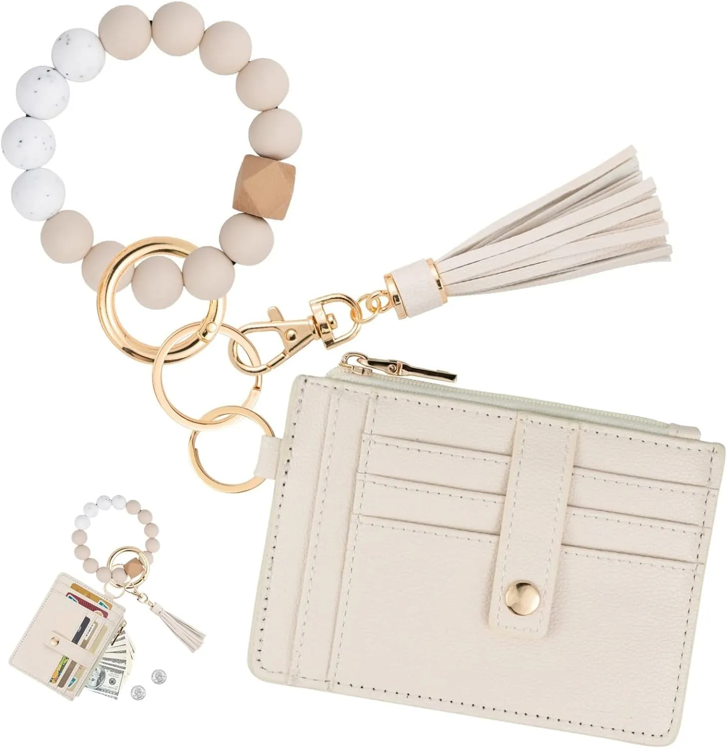Keychain Wallet Tassel Keychain Credit Card Holder