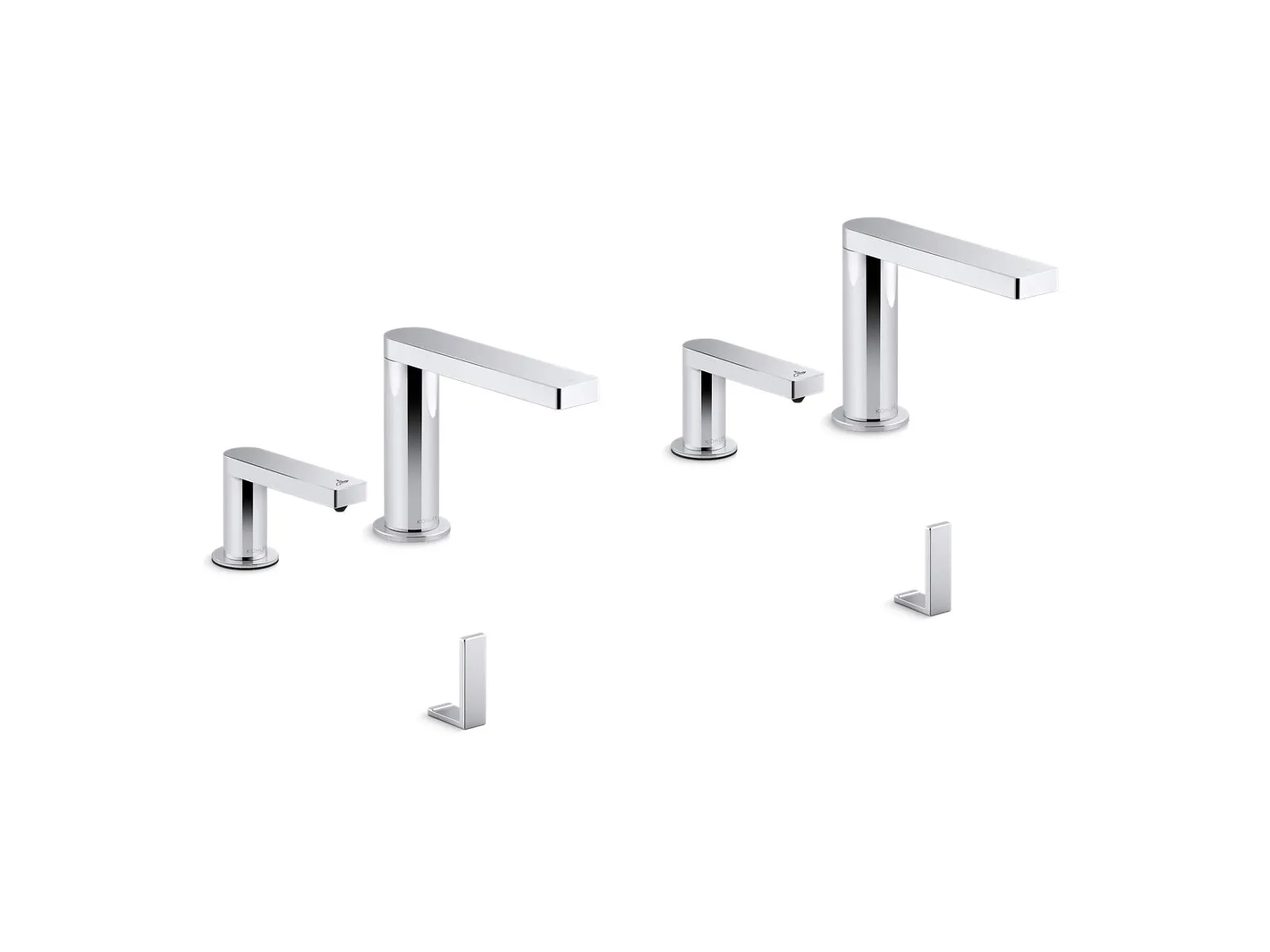 KOHLER K-181030-BC1 Composed Touchless lavatory faucets and soap dispensers with Kinesis sensor technology, AC-powered, 0.5 gpm