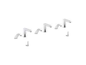 KOHLER K-181031-BK1 Kumin Curve Touchless lavatory faucets and soap dispensers with Kinesis sensor technology, AC-powered, 0.5 gpm