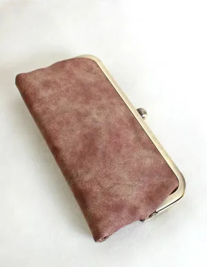 Lenox Lock Clutch Pearl Brown