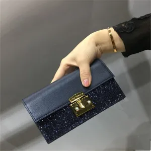 Long Flow Small CK Wallet Shoulder Chain Bag Rhinestone Beads Hand Bag Messenger Bag
