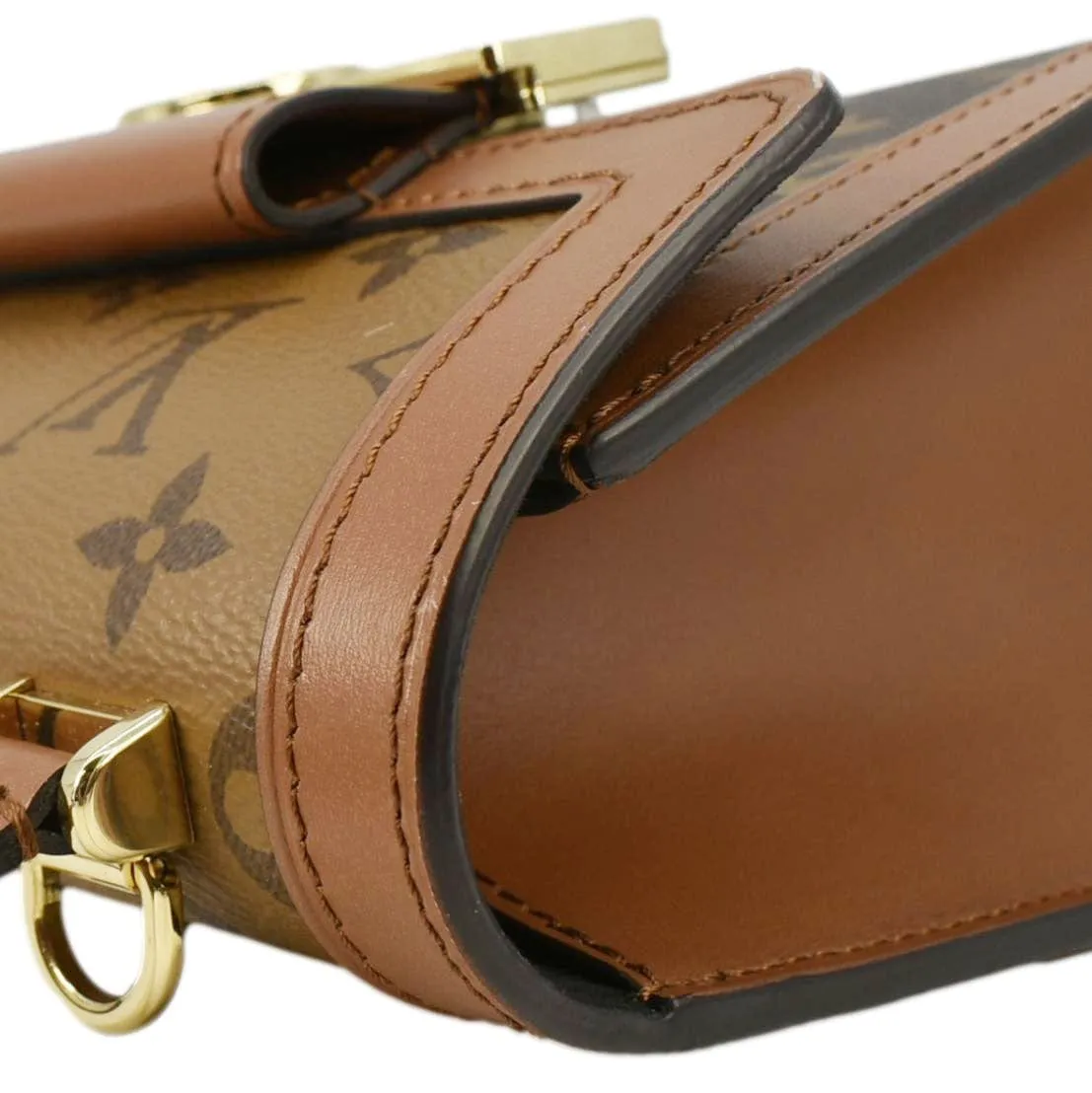 LOUIS VUITTON Dauphine Capitale Monogram Reverse Canvas Crossbody Bag Brown