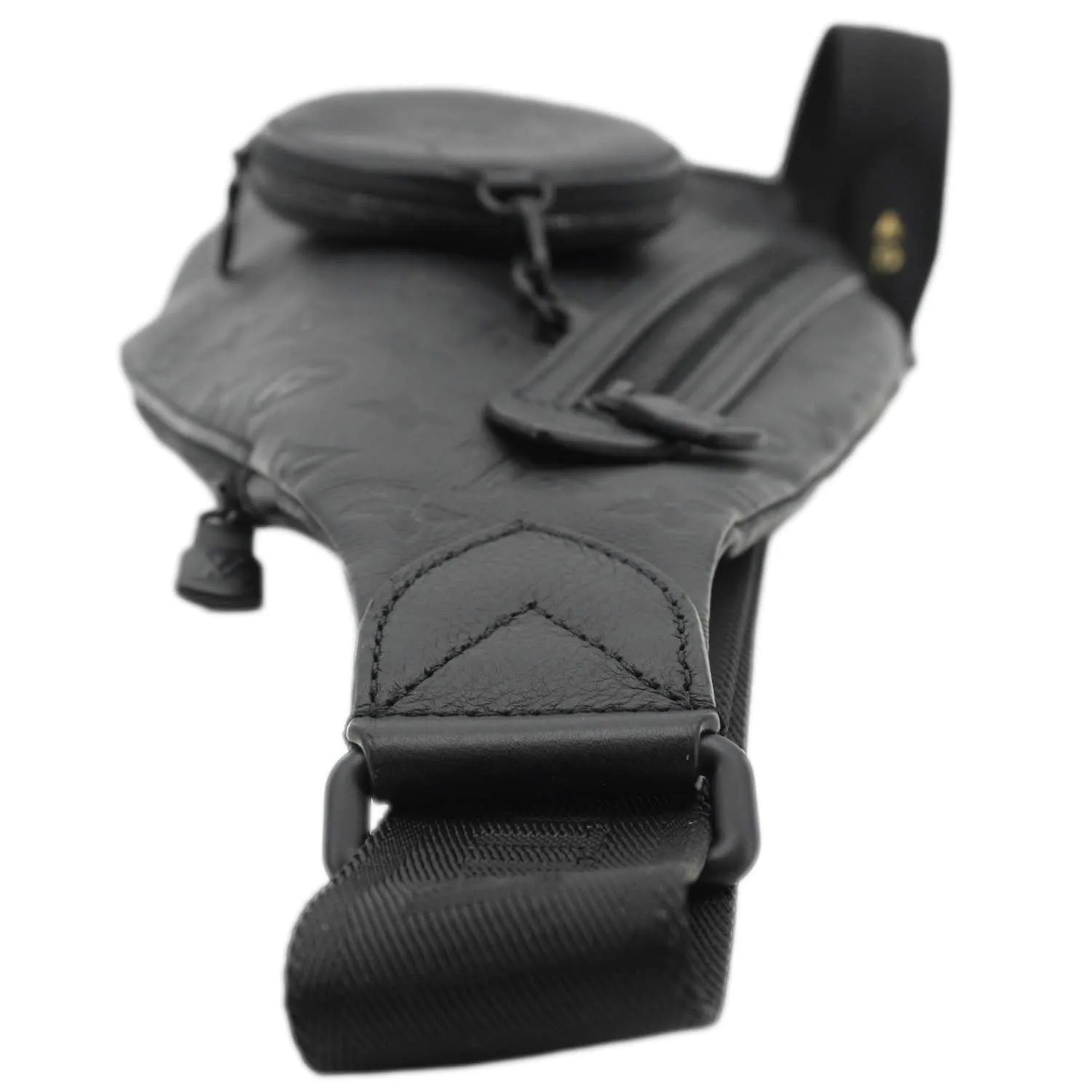 LOUIS VUITTON Duo Slingbag Taigarama Crossbody Bag Black