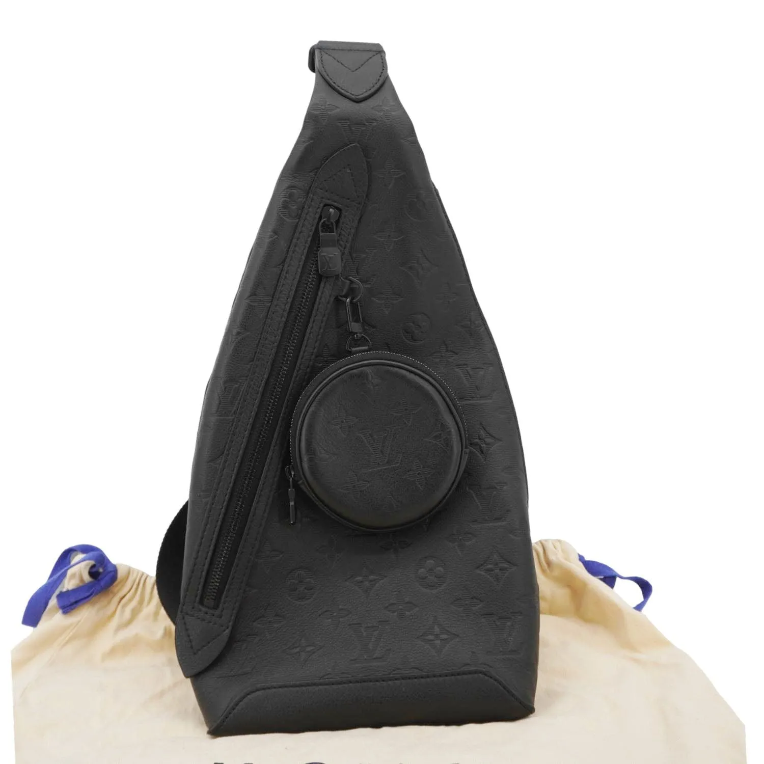 LOUIS VUITTON Duo Slingbag Taigarama Crossbody Bag Black
