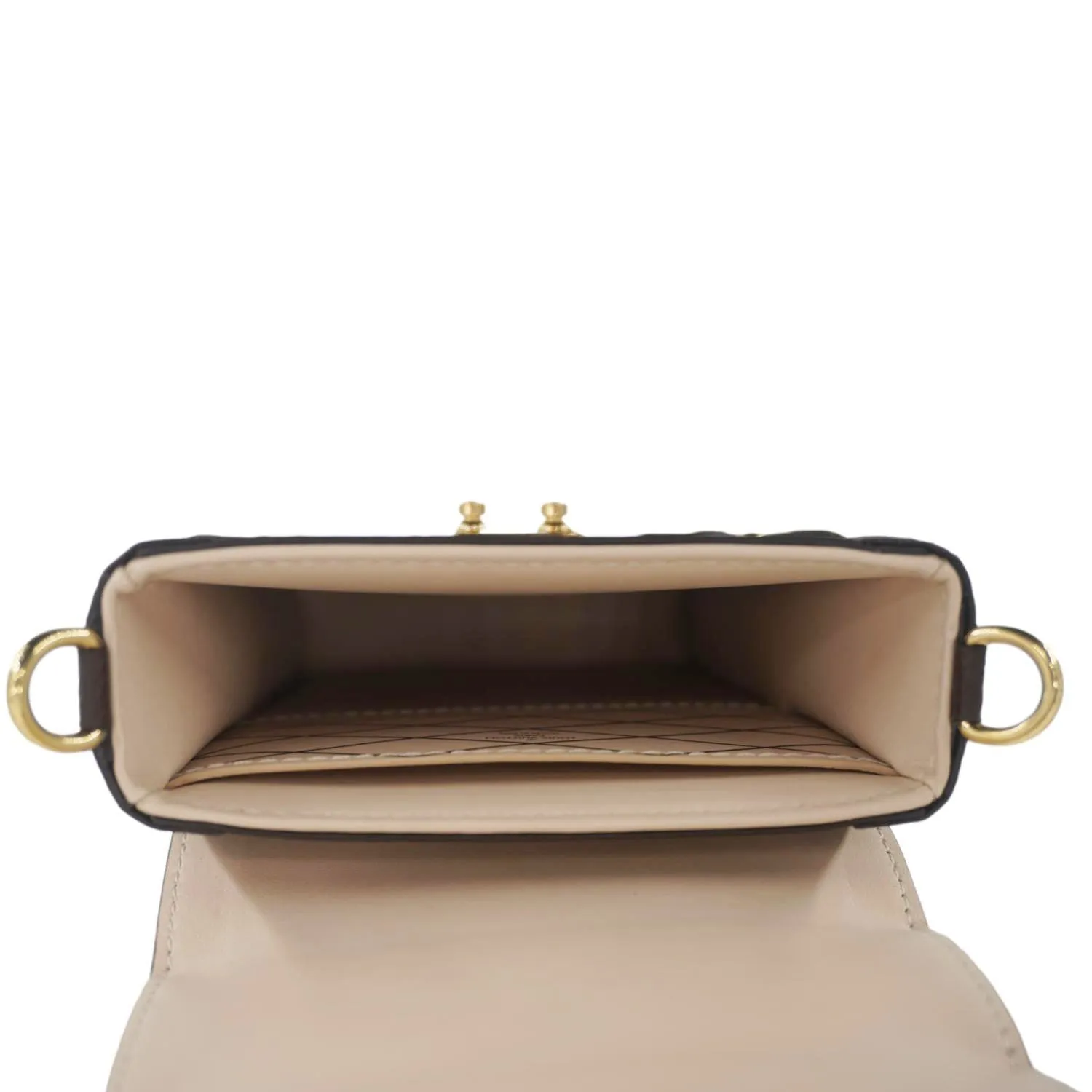 LOUIS VUITTON Pochette Trunk Monogram Canvas Verticale Crossbody Bag Brown
