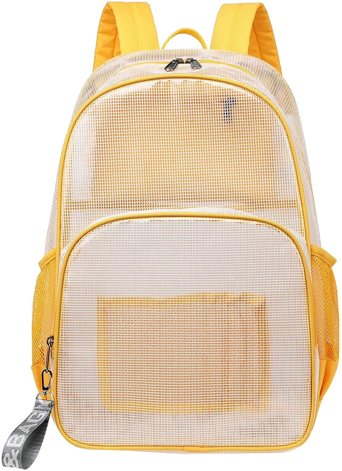 New Great Quality Large Mygreen Stadium Approved Backpack, Heavy Duty School Bag for 15.6 Laptop, Clear/Yellow! Retails $80 