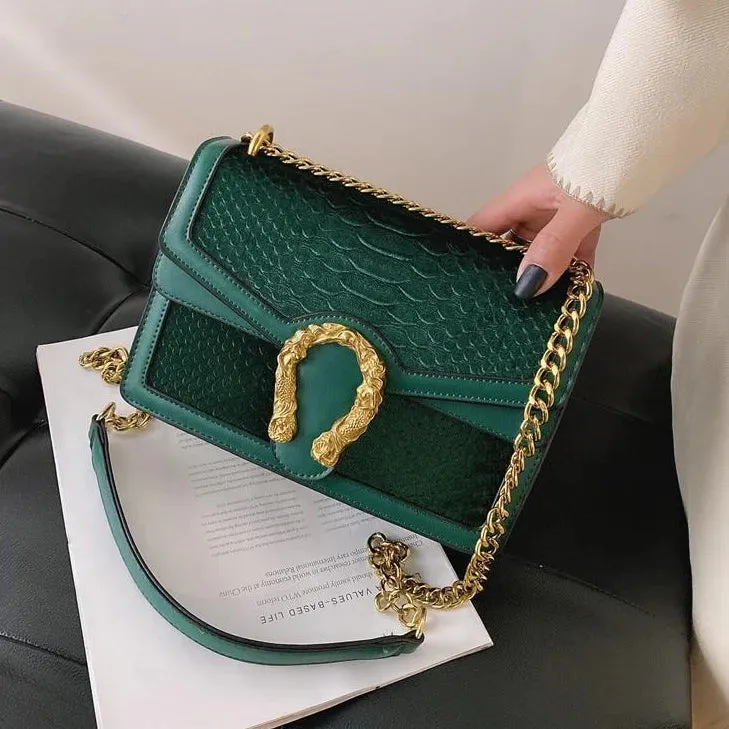 New The Naomi Crossbody Bag Handbag by Bond and Mason Emerald Green Crocodile Pattern Retails $273 