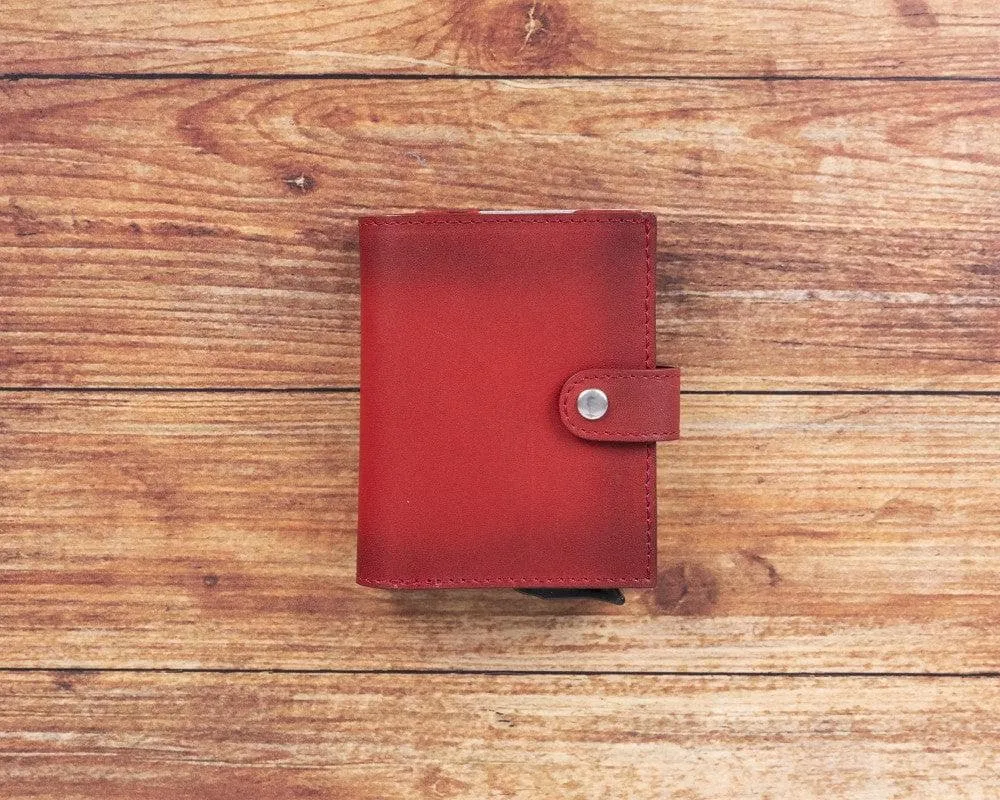 Palermo Zip Mechanical Genuine Leather Card Holder