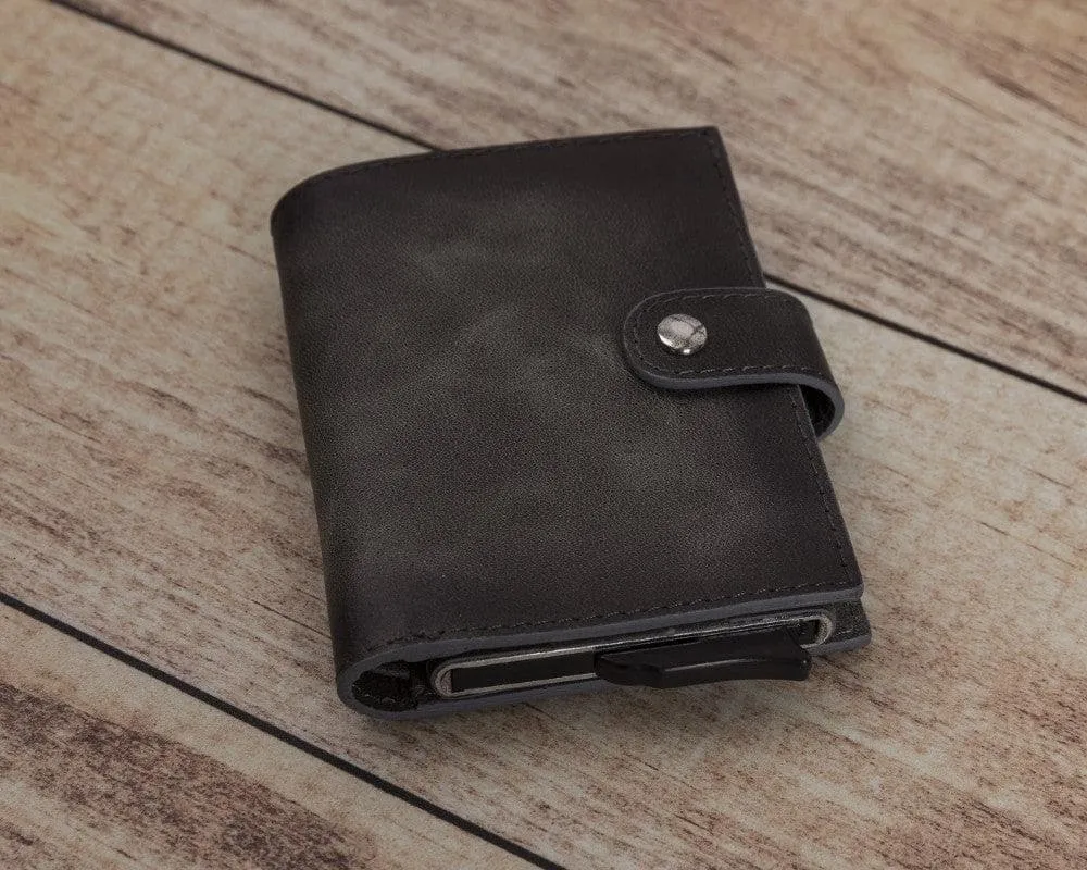 Palermo Zip Mechanical Genuine Leather Card Holder