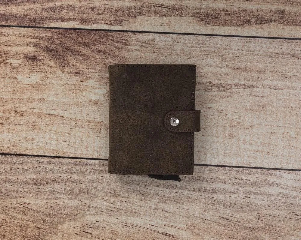 Palermo Zip Mechanical Genuine Leather Card Holder
