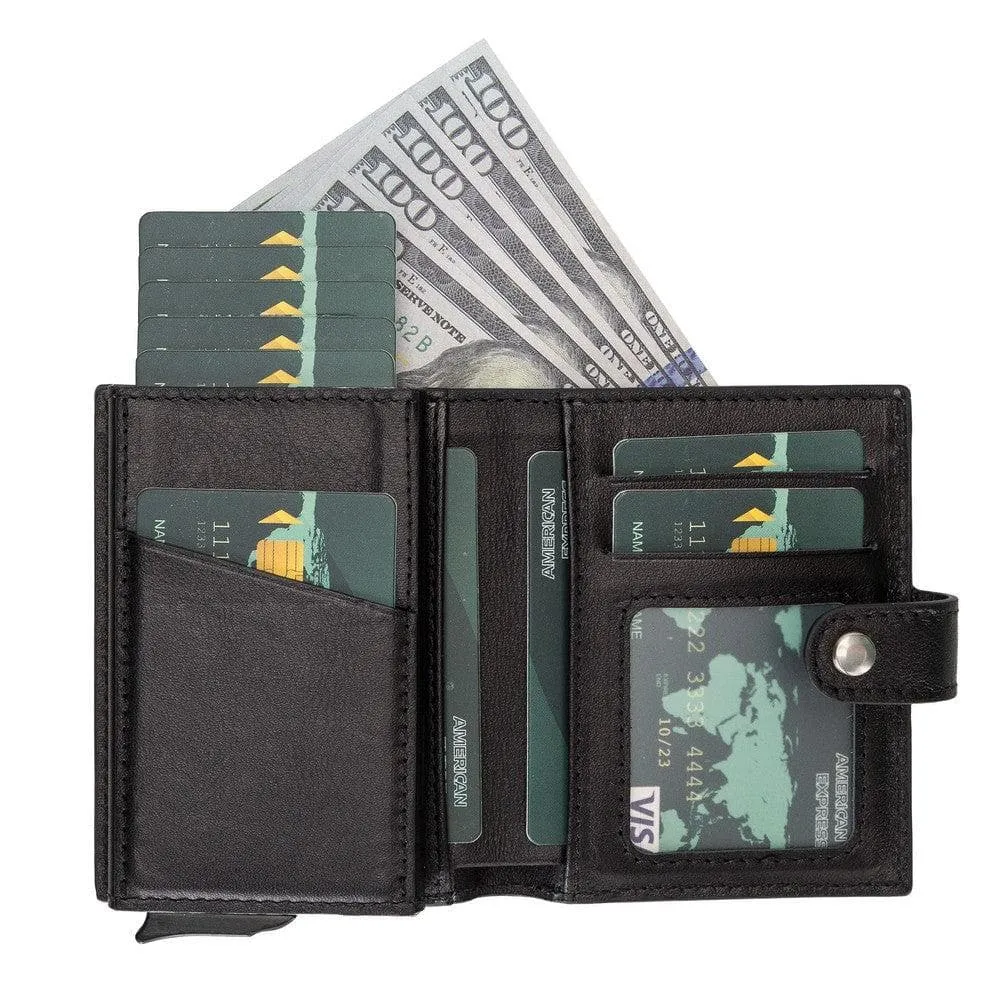 Palermo Zip Mechanical Genuine Leather Card Holder