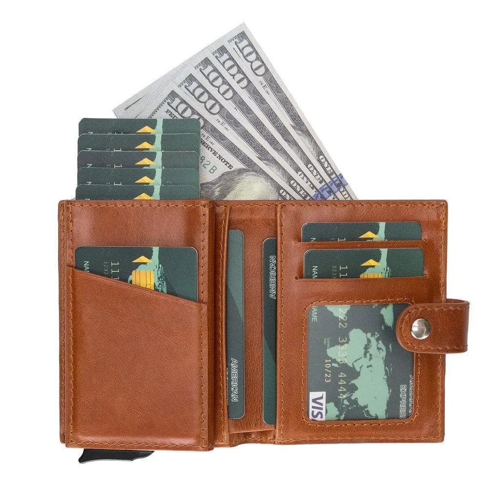 Palermo Zip Mechanical Genuine Leather Card Holder