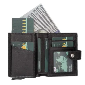 Palermo Zip Mechanical Genuine Leather Card Holder